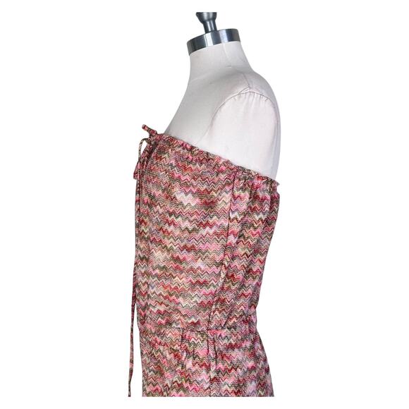 Ramy Brook Iva Chevron Halter Jumpsuit in Pink Punch Chevron - Picture 6 of 11